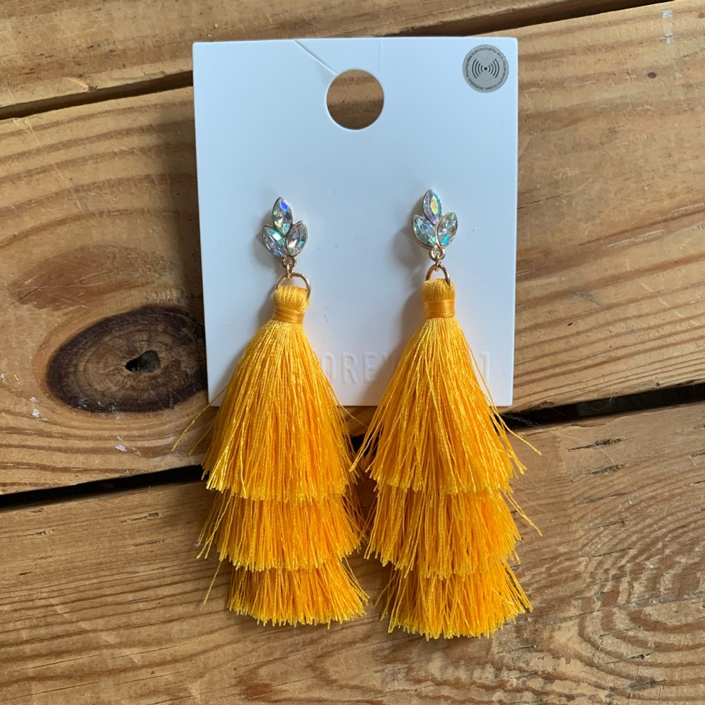 Forever 21 Tiered Tassel Earrings